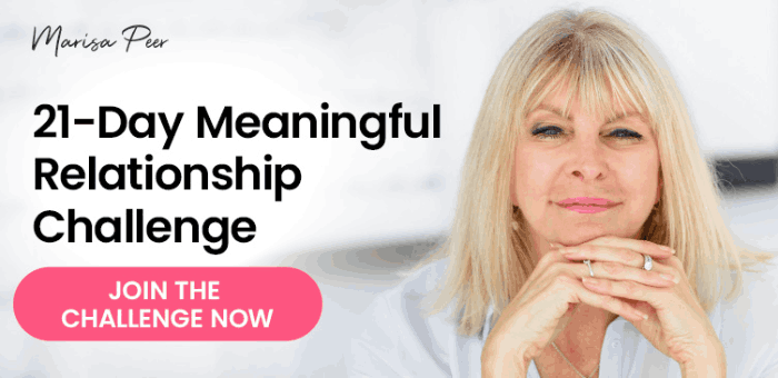 learn how to make a relationship work with marisa peer's relationship challenge