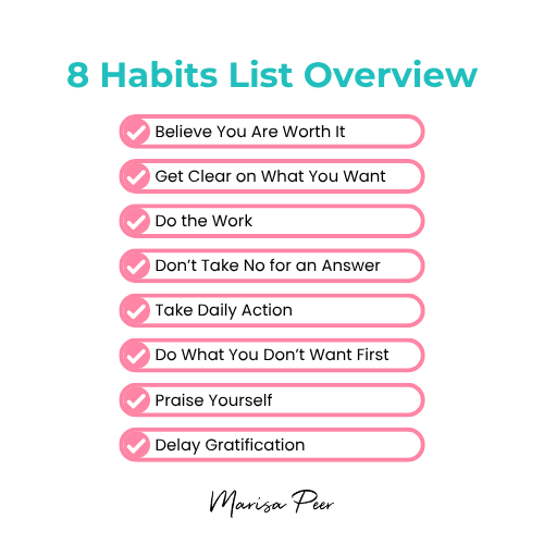 Infographic listing the eight key habits of successful people (1)
