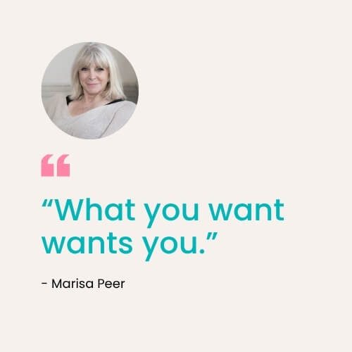 Quote graphic – what you want wants you